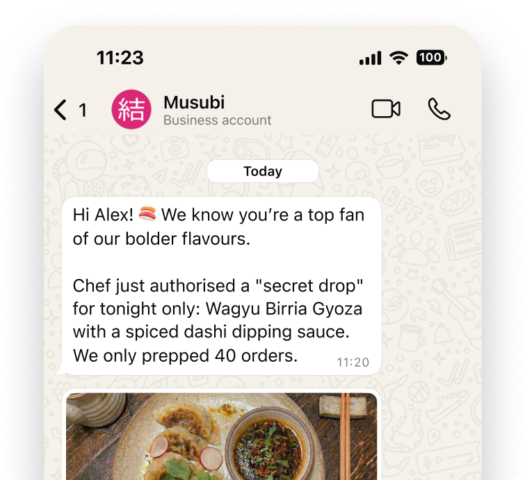 WhatsApp marketing campaign example
